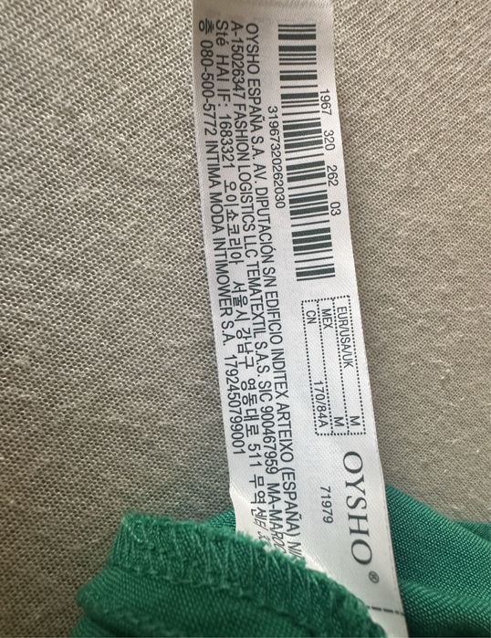 Дълга зелена рокля от oysho