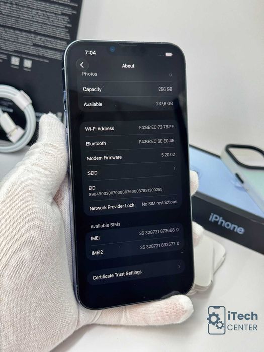 iPhone 13 Pro MAX, 256GB, Blue, 100% батерия, ОТЛИЧЕН, ГАРАНЦИЯ!