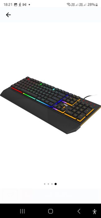 Tastatura gaming semimecanica AOC GK200, iluminare rainbow, layout US