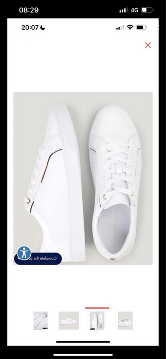 кожаные кеды белые Tommy Hilfiger