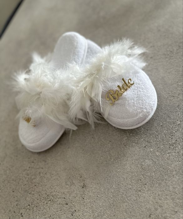 Papuci bride cu pene