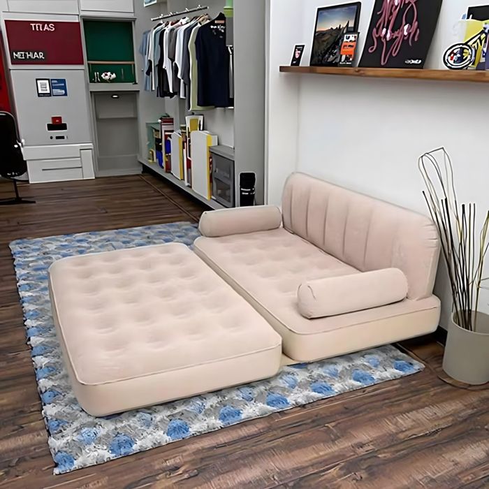 Двоен надуваем матрак с разтегателен диван за спане + Помпа