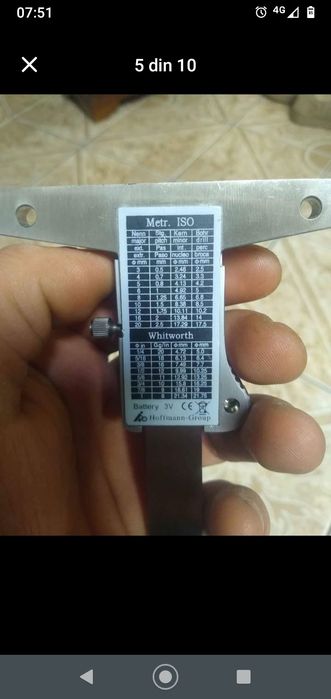 Subler digital de adâncime 300 mm HOLEX
Citire comutabilă: mm / inch
A