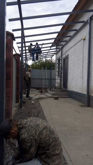 Навесы из профнастила с гарантией от 35000 тг. за кв.