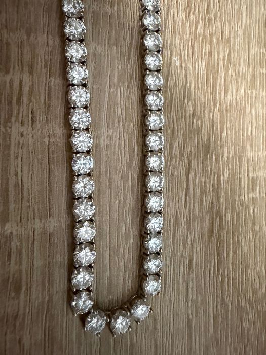 Moissanite Lant Argint 6mm 18inch