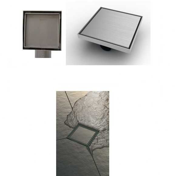 Подови сифони за плочка - Inox Style - 1 линеен и 1 квадратен