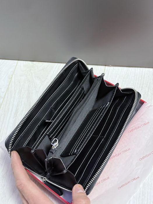Portofel | Valentino Divina, negru, cutie & accesorii. (NOU)