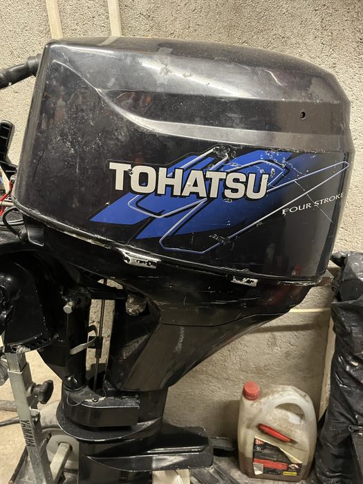 Лодка-3,60 м с четиритактов двигател ““Tohatsu“-9,8 коня къс ботуш