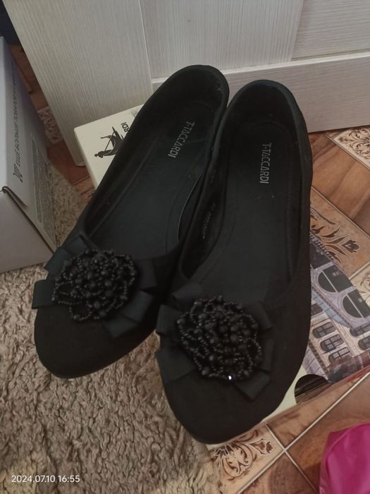 Балетки замшевые