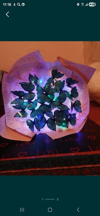 Букет бабочка ручная работа