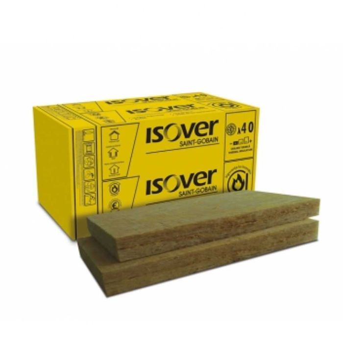 Vata minerala bazaltica 10cm, Isover Saint Gobain, PLU100. 2 baxuri.