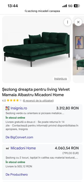 Canapea Șezlong MICADONI