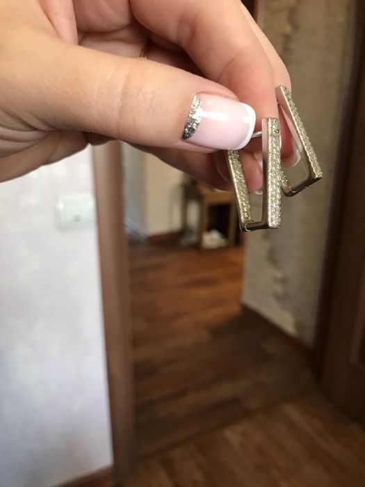 сережки серебрянные