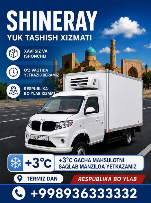 Yuk tashish xizmati 2.5 tonnagacha 8-kub