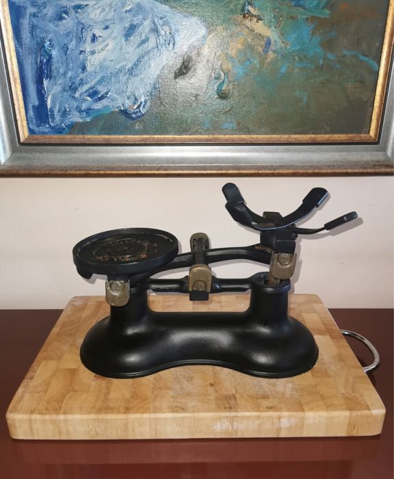 Антикварен кантар винтидж чугун и месинг VICTOR England от 60-70те г.