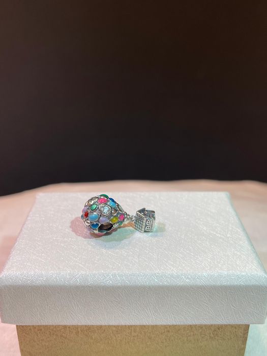 Charm Pandora casa cu baloane colorate argint 925