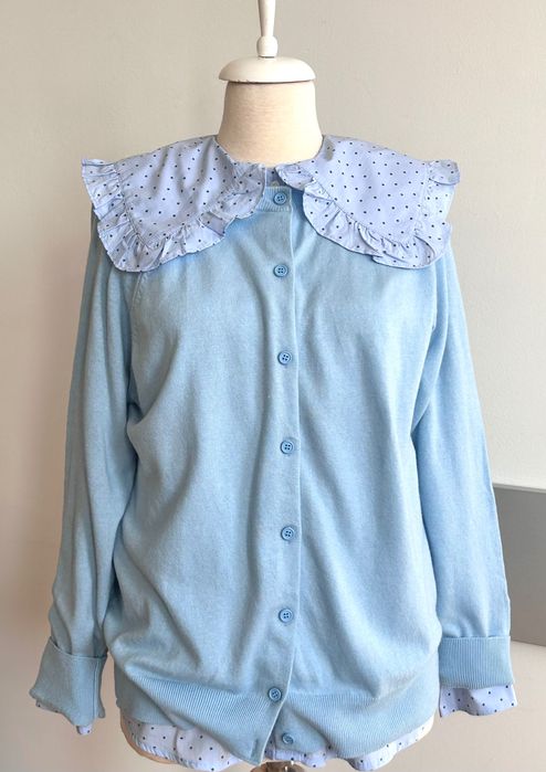 Benetton страхотна мека жилетка в небесно син цвят