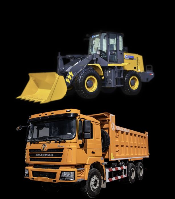 Услуги погрузчик 2 куб и самосвал Shacman