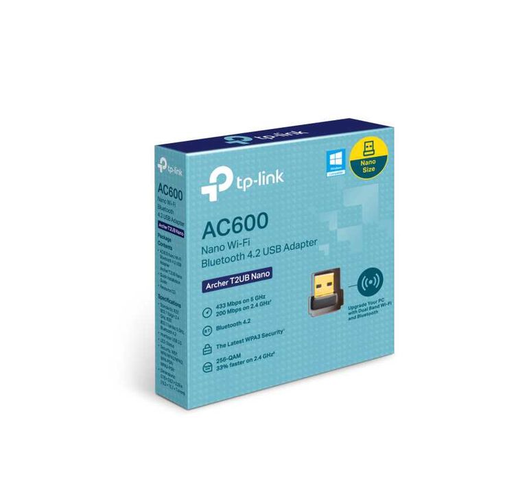 | Wi-Fi + Bluetooth USB-адаптер TP-Link Archer T2UB Nano AC600