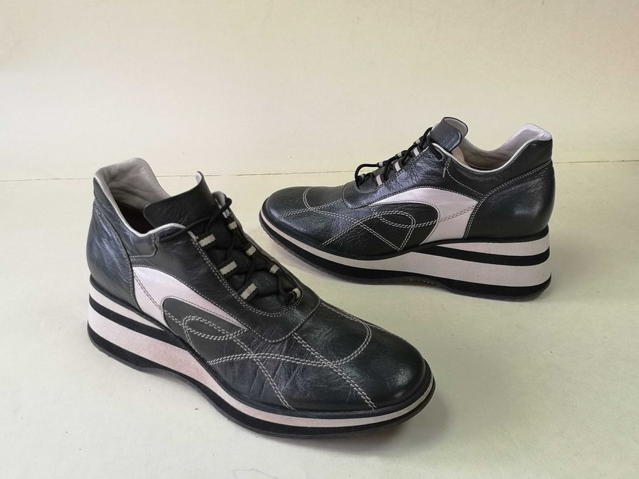 Ghete PIELE pantofi dama platforma  40 41 Piu Di SERVAS -Ger Ca NOI