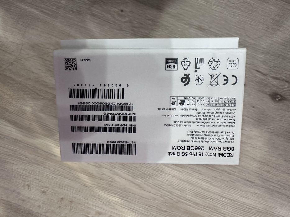 Redmi note 15 pro 5g 8GB RAM 256 GB
