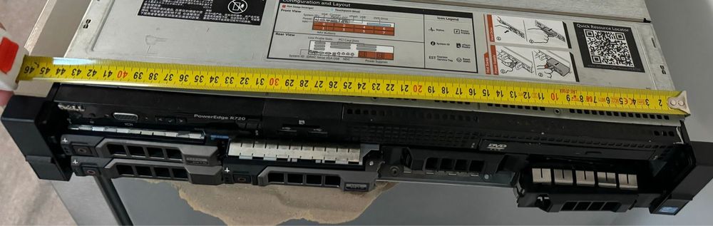 Server Dell PowerEdge R720 3,5” x8 2xCPU Socket DIMM, 1x PSU