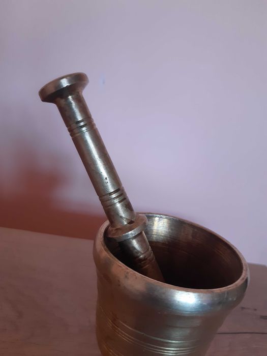 Хаванче с чукало, чист месинг, Бг производство от старите