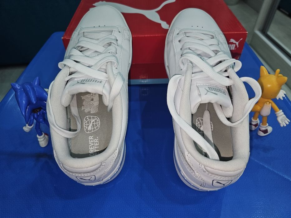 Adidasi PUMA piele culoare alba unisex 37.5 NOI