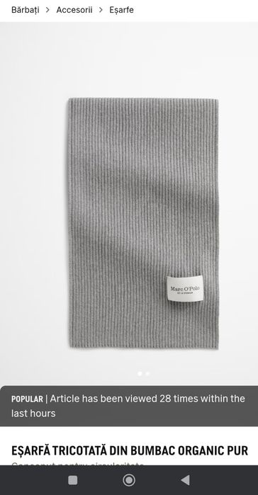 NOU Fular Marc'O Polo din bumbac organic