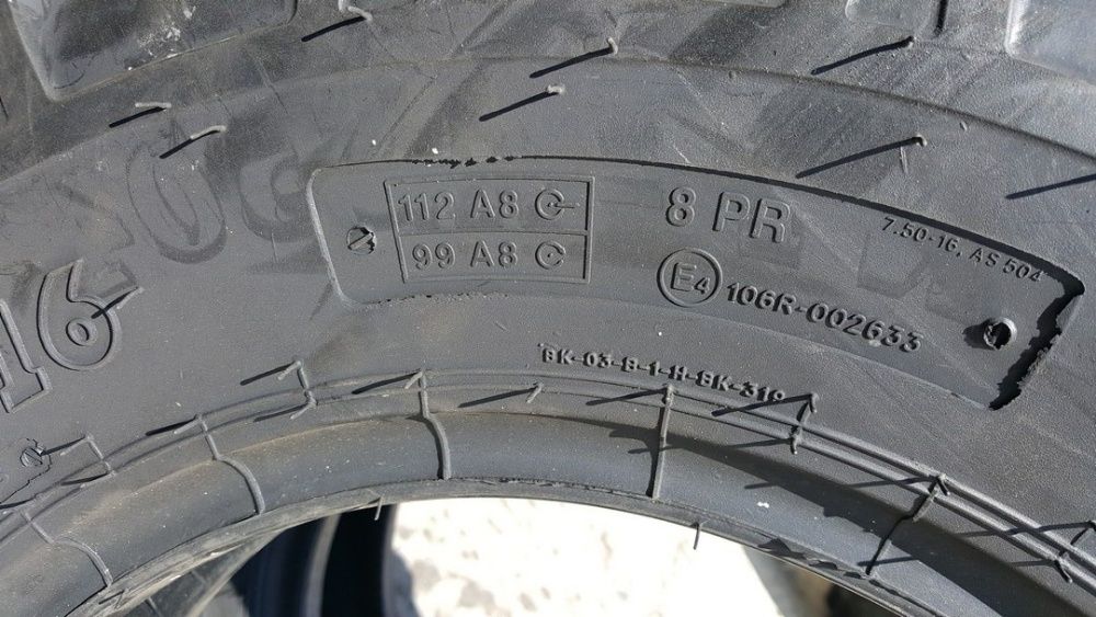 Cauciucuri noi 7.50-16 BKT tractiune 8 pliuri tubeless anvelope pinten