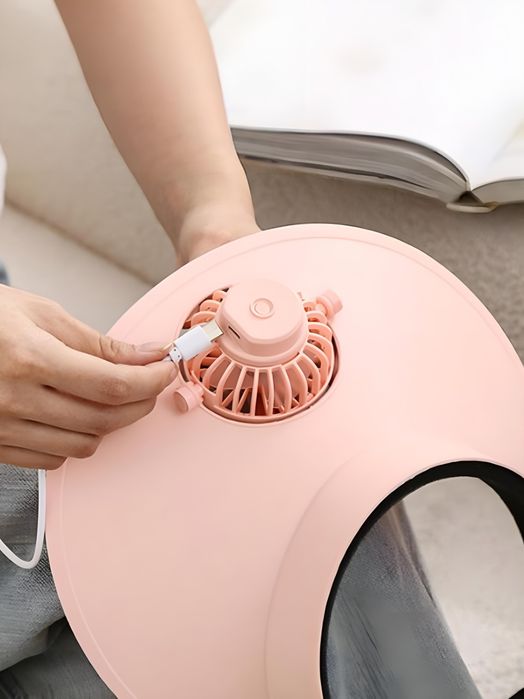 Mini Ventilyatorli Quyoshdan Himoya Kepka – USB zaryadli, sovutuvchi y