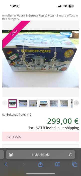 Set oale inox inoxidabil 12 buc nou sigilate. Placate aur 24k