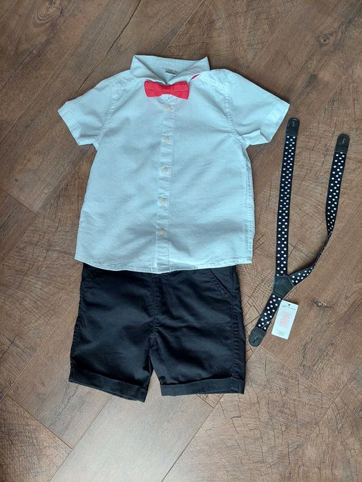 Бебешки комплект от 4 части с тиранти и папионка Waikiki 92-98см
