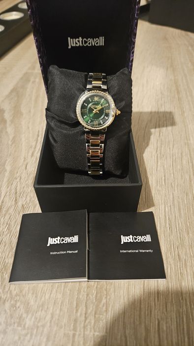 Ceas Just Cavalli original – Elegant, verde smarald, cu cutie și acte