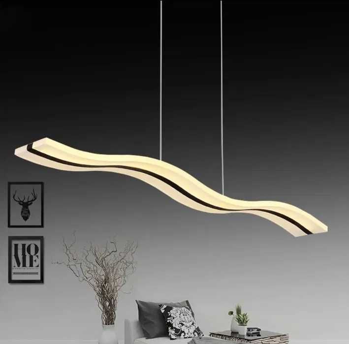 LED ЛЕД Дизайнерска Модерна вълнообразна висяща лампа с дистанционно
