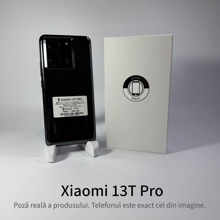 ispotmobile.ro Xiaomi 13T Pro 512GB Black 100% ! Garantie 2 ani + cadou