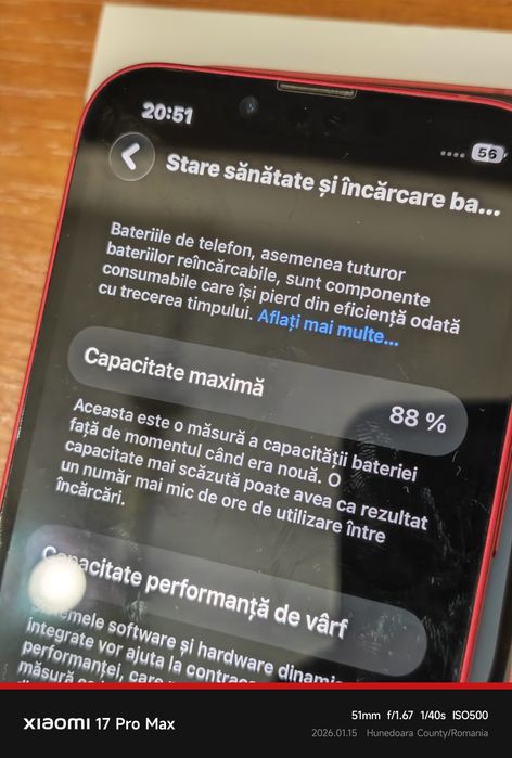 Apple iPhone 14 - 128 GB Red Product /Impecabil / Neverlock