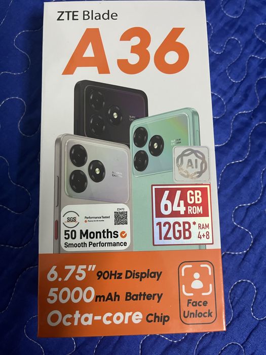 Продам смартфон ZTE Blade A36