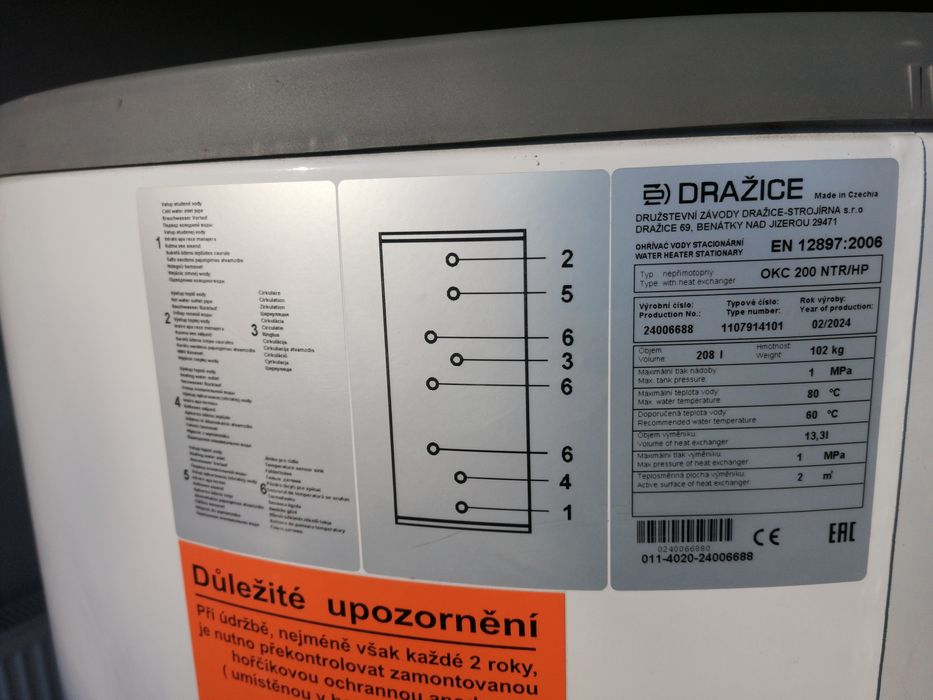 Vând Boiler Drazice 200L