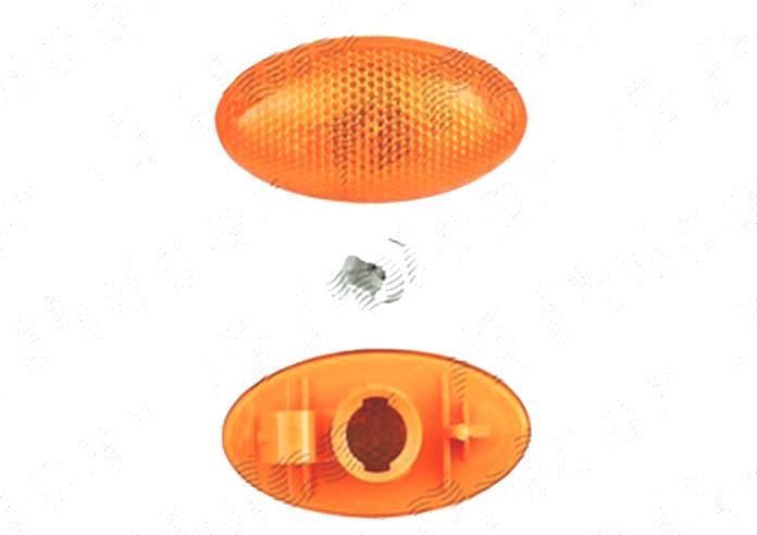 Semnalizare laterala Citroen Berlingo 05, C2: 08, C3: 05/10, C5: 04/08, Xsara 05, Xsara Picasso 10; Peugeot 206: 09, 307: 05, 407: 10, 607 10, Partner 08; fata, stanga = dreapta, fara soclu bec, galben,