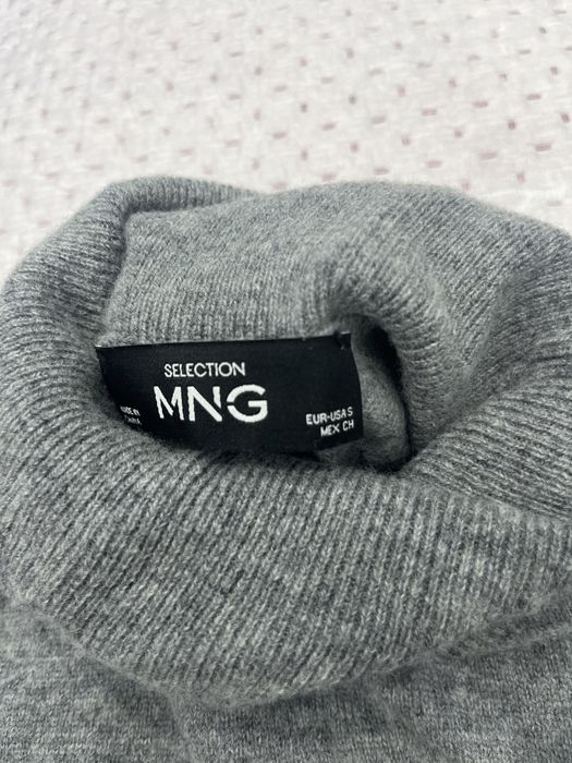 Жилет Mango из шерсти серый