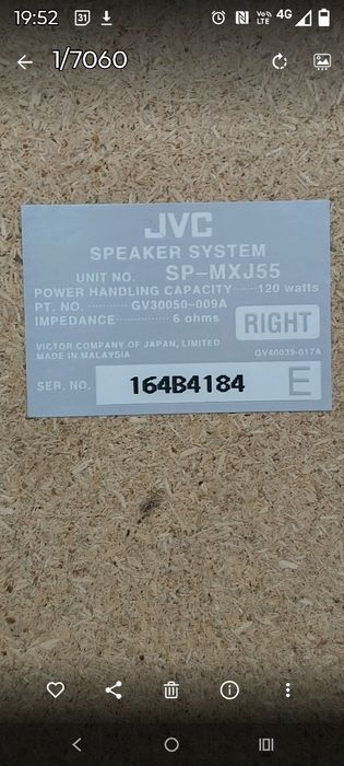 Boxe JVC 120w  8 omi