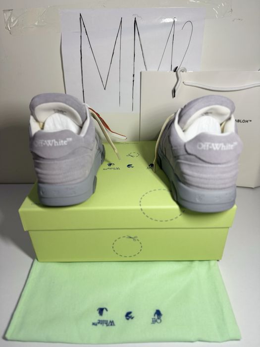 Adidasi Off-White Out Of Office Lace-Up BLUE SUEDE SNEAKERS