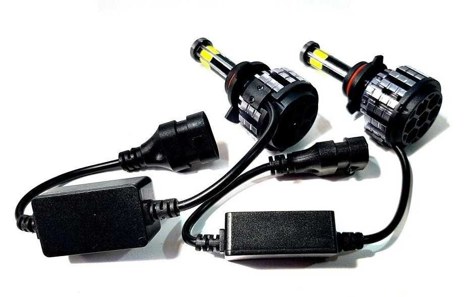 Set 2 buc led becuri H8/H9/H11 6 fete 55W 6000K 360° 9-30V 5200 lm