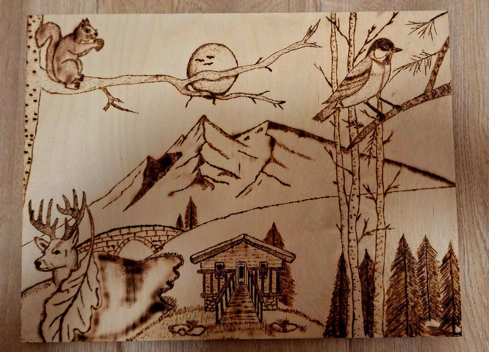 Картина на дърво