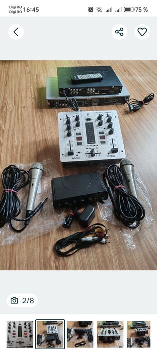 Mixer dvd microfoane
