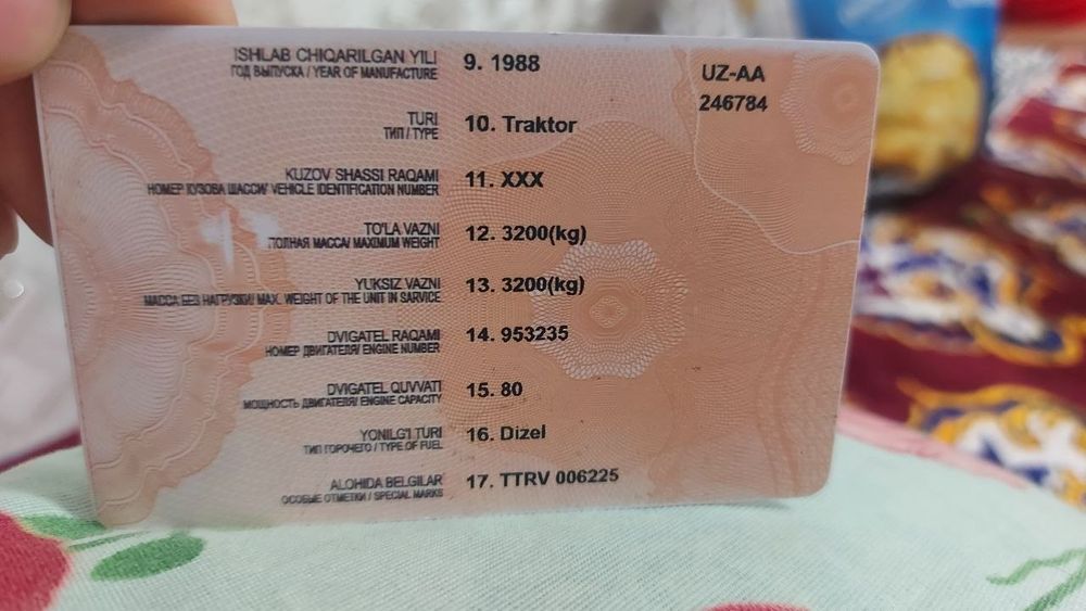 Tractor yaxshi axvolda