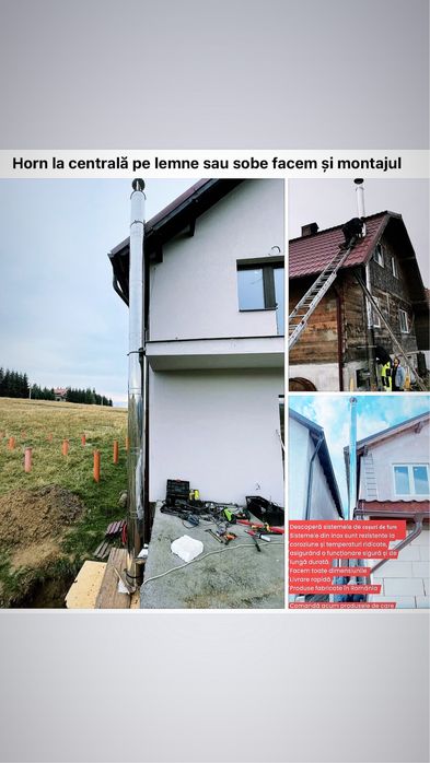Hota tubulatura Horn  la cabane tip a frame cos de fum centrala