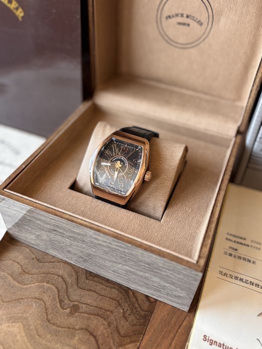 Franck Muller Vanquard Black And Gold 44 mm