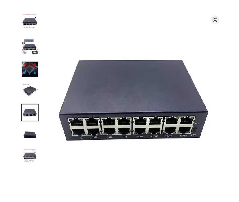 Нови и използвани 16-портови 10/100M Неуправляеми комутатори/суичове